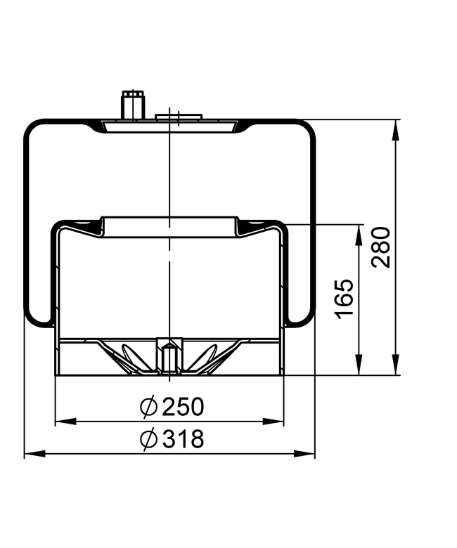 4185 N P21 | Mercedes-Benz Atego டிரக்கிற்கான ContiTech Air Spring