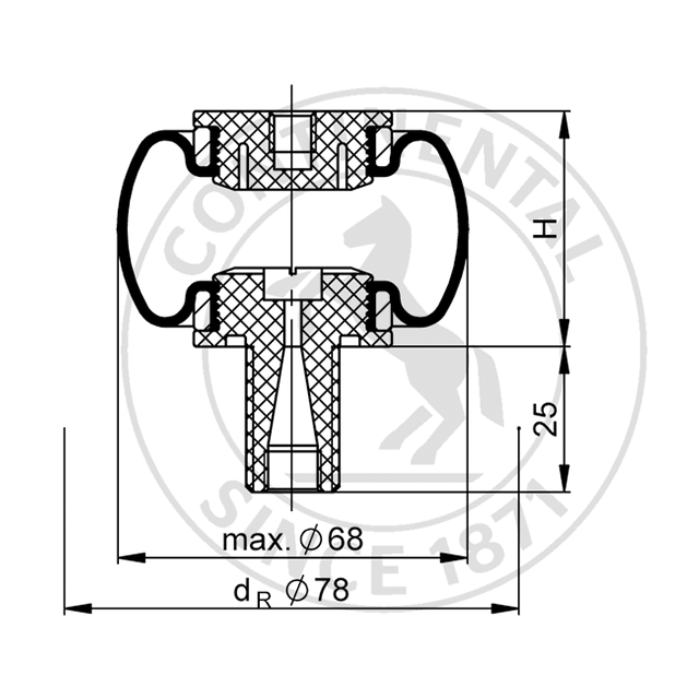 SK 19-4 G1/8 | Continental ContiTech ตัวกระตุ้นอากาศแบบปลอก