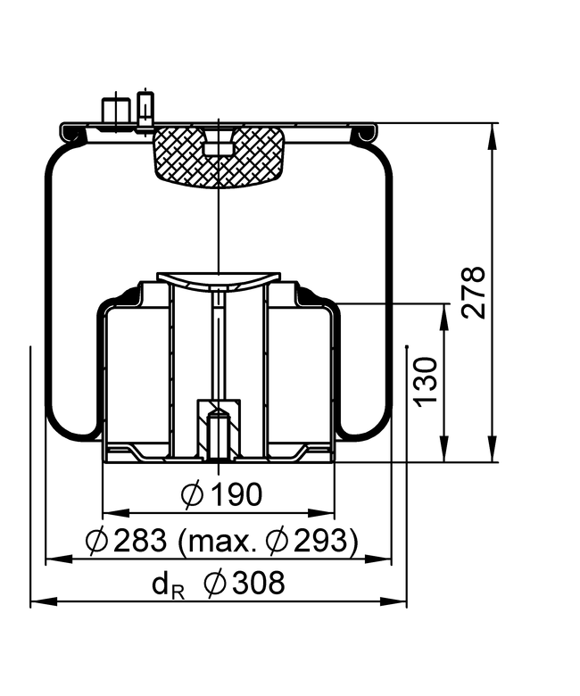 4884 N1 P07 | ContiTech-lugveer vir MAN TGA ALV 13/6.5-vragmotor