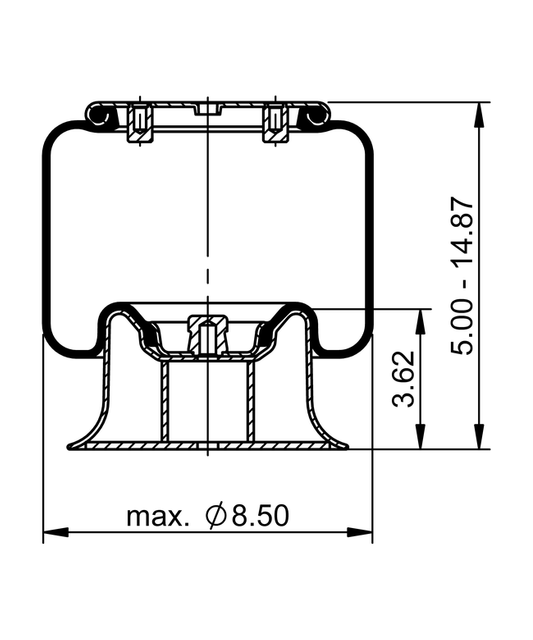 6 6.5-11 S 030 | ContiTech ایئر اسپرنگ برائے Ridewell ایکسل