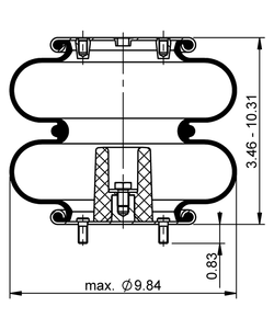 FD 200-19A 730, OE নং DZ97259440204 | শ্যাকম্যান ট্রাকের জন্য কন্টিটেক এয়ার স্প্রিং