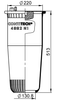 4882 N1 P01, OE നമ്പർ 81.43601.0151 | MAN TGA ട്രക്കിനുള്ള ContiTech Air Spring