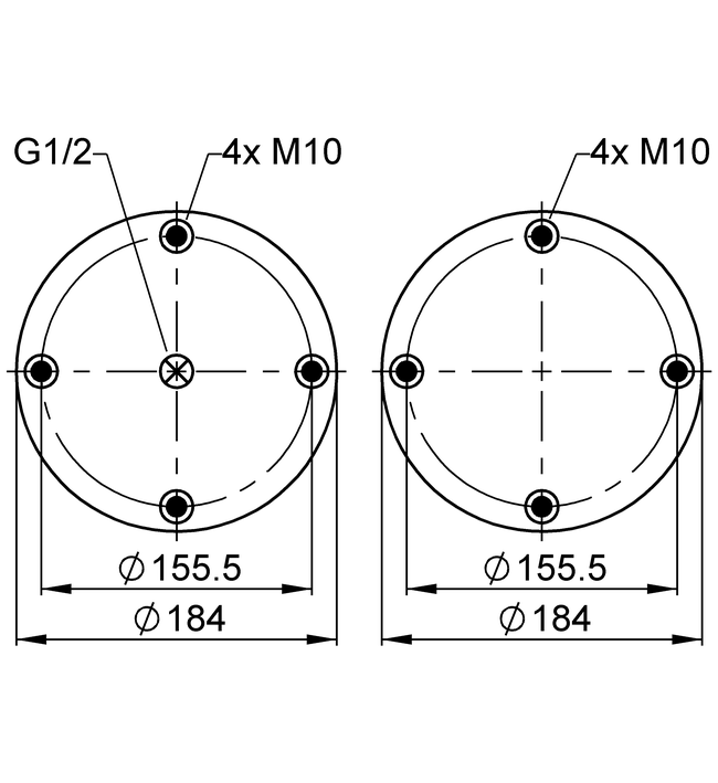 FD 138-18 1/2 M10 | Molla pneumatica ContiTech per semirimorchio SAMRO