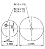 4187 N P23 | ContiTech Air Spring for Mercedes-Benz Actros MP2 Truck