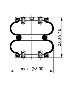 FD 110-15 766 | ContiTech Air Spring kanggo Load Air Add-on Air Suspension System