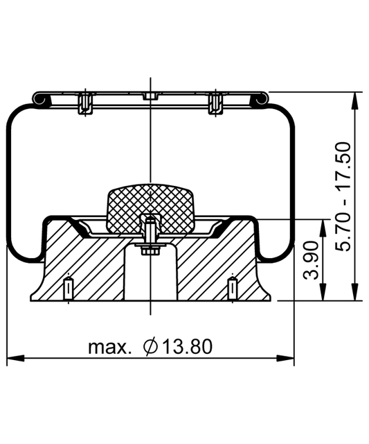 11 10.5-15 A 414, OE-nro 57009215 | ContiTech ilmajousi SAF-Holland-akselille